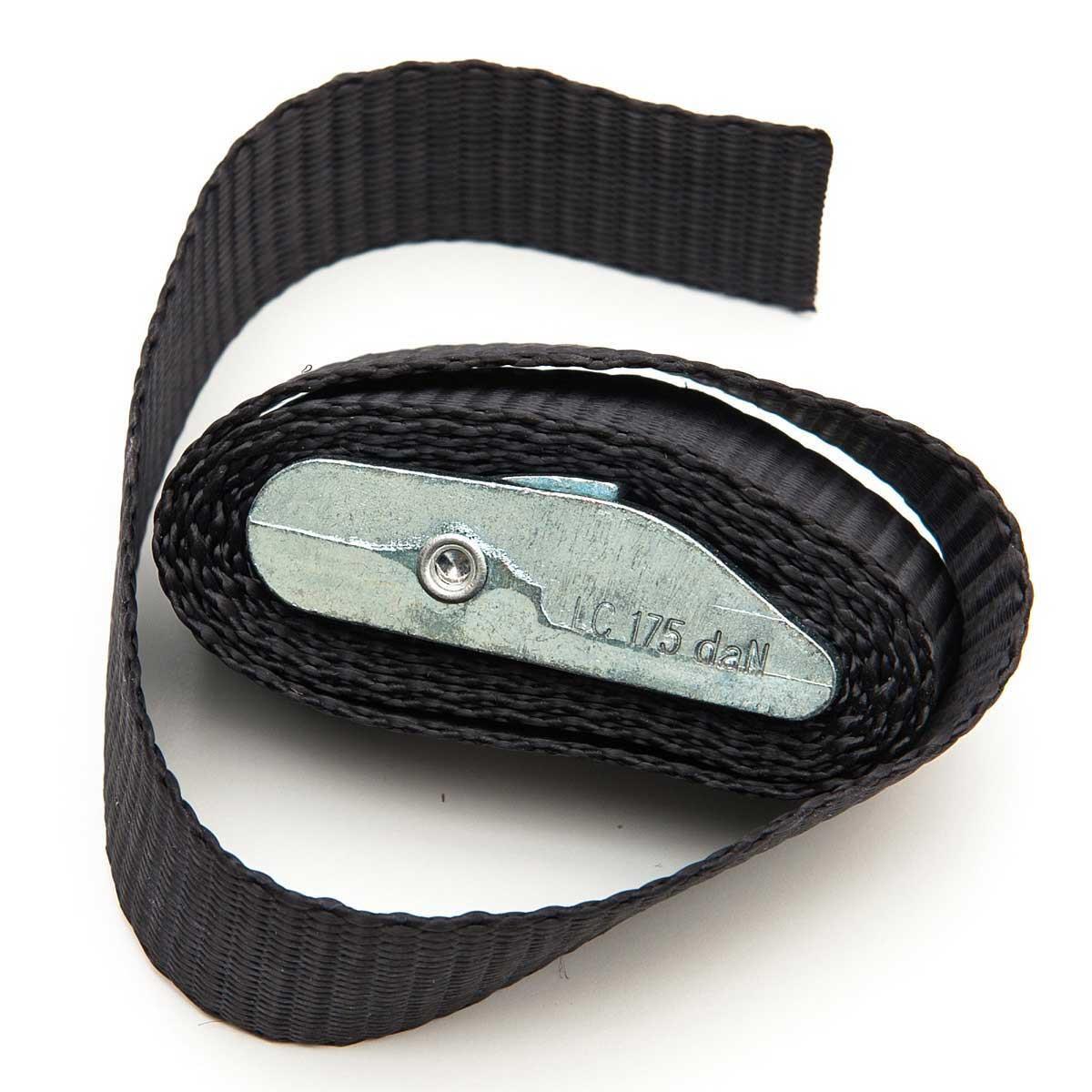 25mm Webbing Cam Strap - Black - 1 Metre