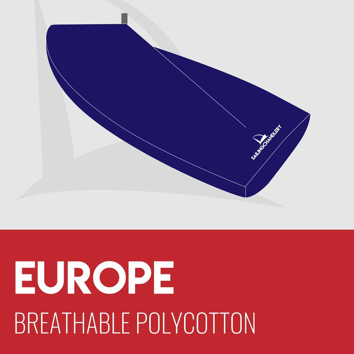 Europe Dinghy Cover - Boom Up - Breathable Polycotton