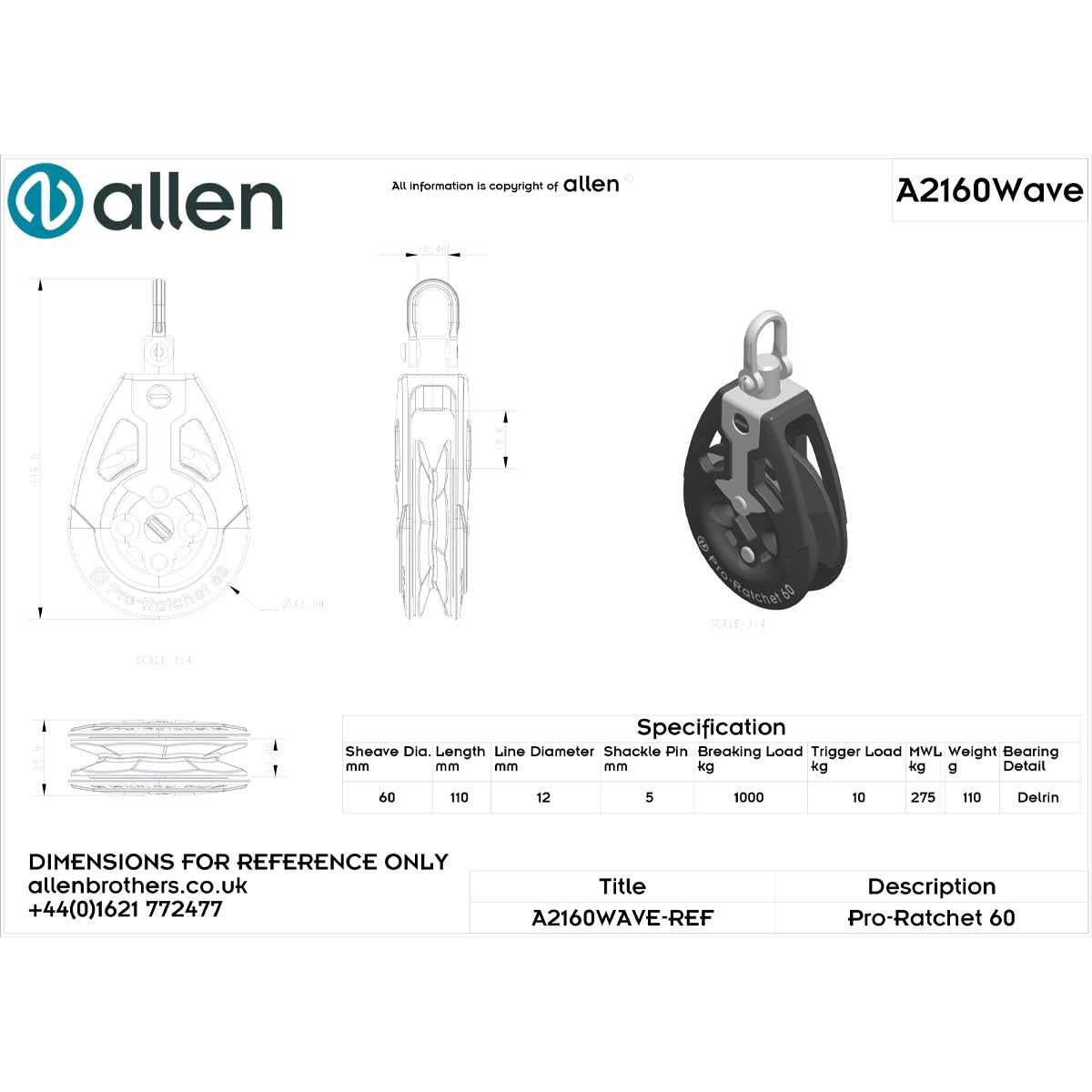 Allen 60mm Pro Ratchet