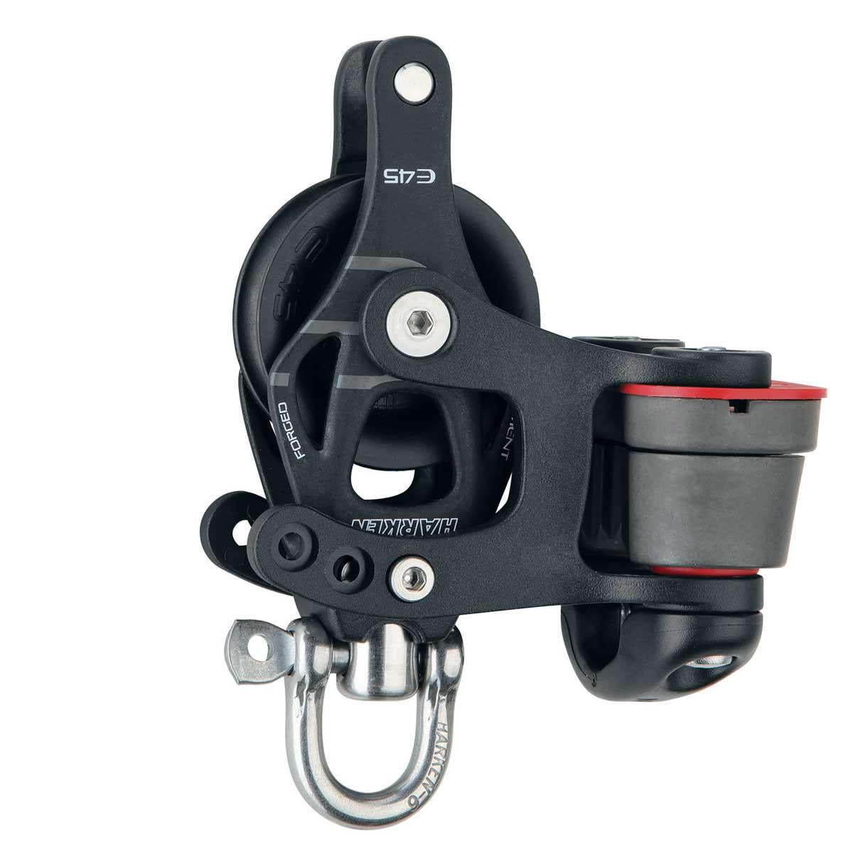 Harken 45mm Element Single Swivel Block With 150 Cam Cleat and Becket - 6236