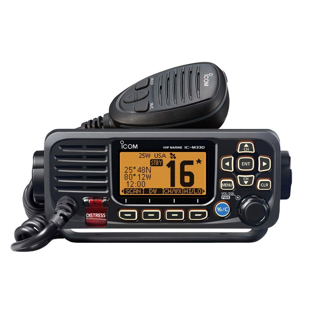 iCom M330GE VHF Radio DSC Internal and External GPS Antenna