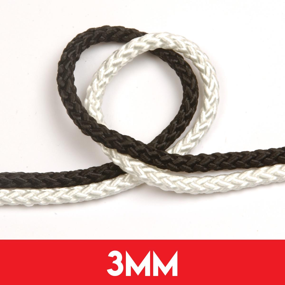 3mm 8 Plait Standard Polyester Rope